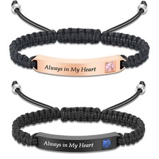 Always In My Heart Urn Pendant Cremation Jewelry for Ashes Funeral Bracelet Gift