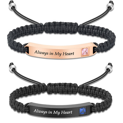 Always In My Heart Urn Pendant Cremation Jewelry for Ashes Funeral Bracelet Gift