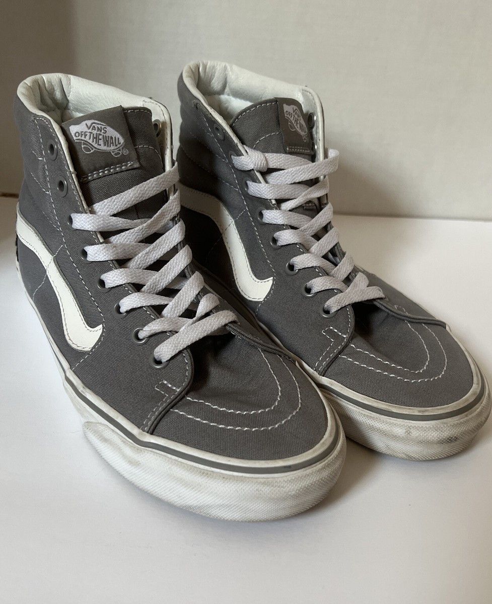Vans Sk8-Hi Top Sneakers Mens Size 8 Women's 9.5 Gray Skate