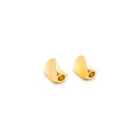 Vintageparts Diy Zwischenperlen Langanhaltende 18K Goldbeschichtung 8X5Mm 2 Stk.
