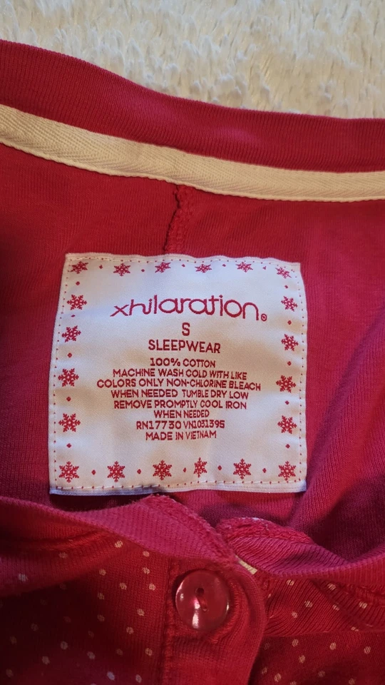 Red Polkadot Xhilaration Sleep Romper Jumpsuit Pajamas - Image 4 of 4