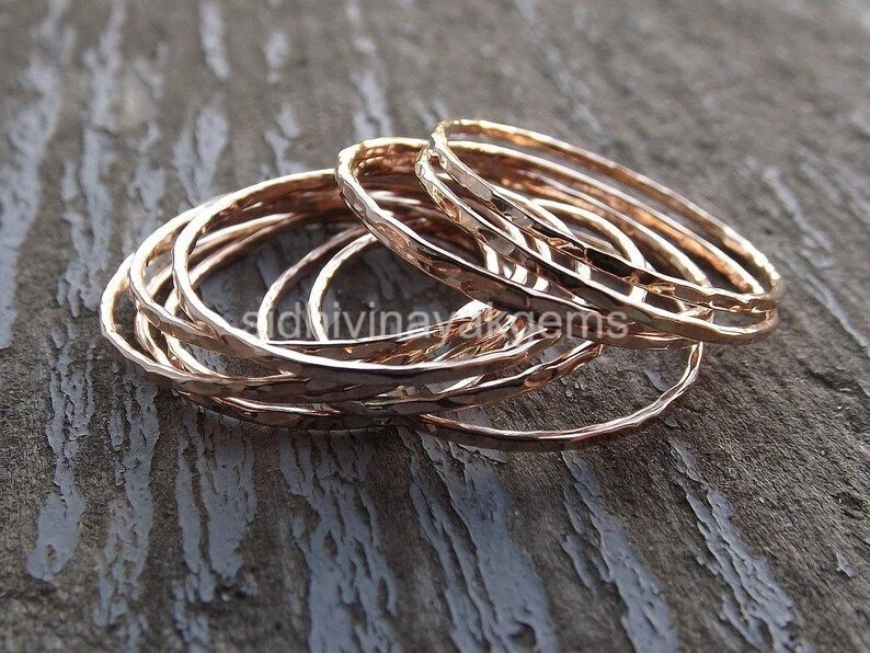 Skinny stacking deals rings