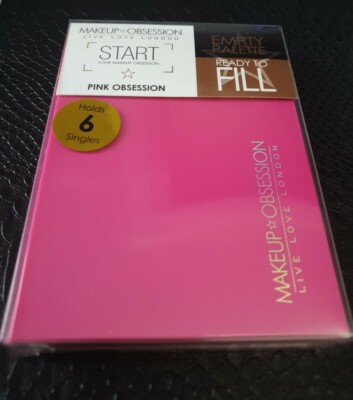 MAKE-UP OBSESSION - Pink - Medium Eyeshadow Palette - Holds 6 Singles Boxed
