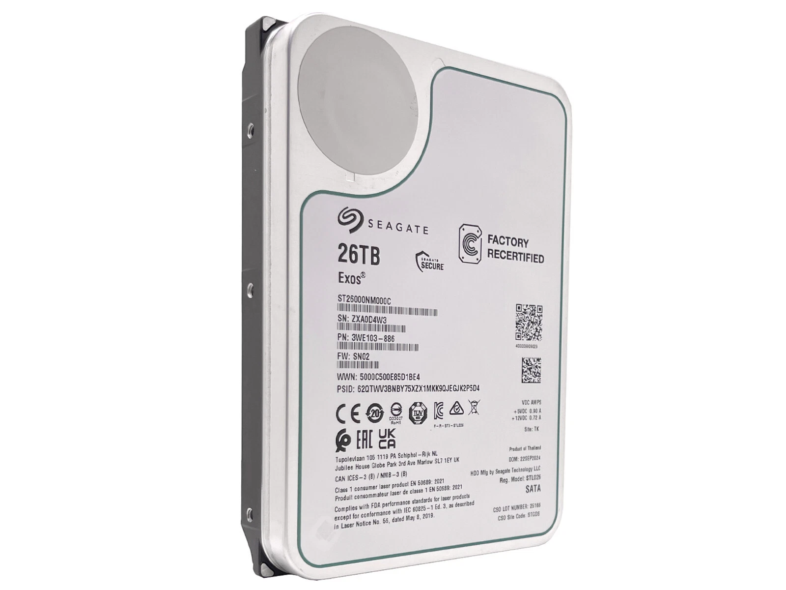Seagate Exos ST26000NM000C 26TB CMR 7200RPM SATA6Gb/s 3.5" Enterprise Hard Drive Review
