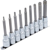 "Bit-Einsatz-Satz Torx T-Profil Mit Bohrung, Antrieb 1/2\", GrößE T20-T60, 9-Tlg."