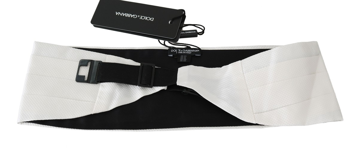 ベルト DOLCE & GABBANA SILK SATIN CUMMERBUND Dolce & Gabbana White Wide Belt Silk Men's Cummerbund