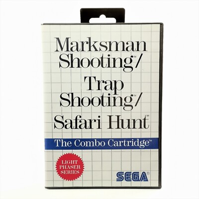Jeu Sega Master System – Marksman Shooting / Trap Shooting / Safari Hunt (PAL, Complet) – Bon état