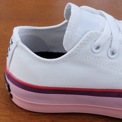 Converse X O.P.I CTAS Lift Ox Canvas 566557C Pure Silver White Rust Pink Size 5 eBay