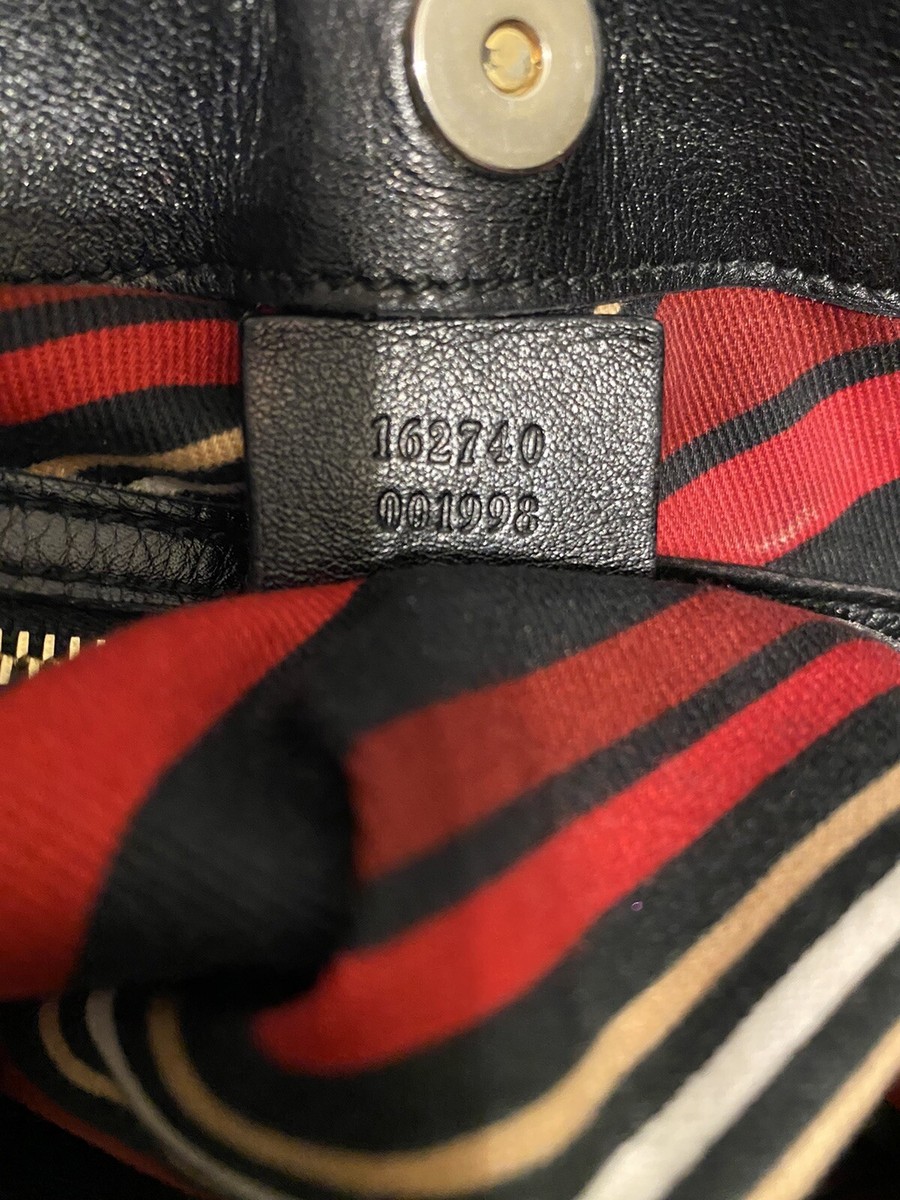 Authentic Gucci Britt Blk Leather Bag (162094) | eBay