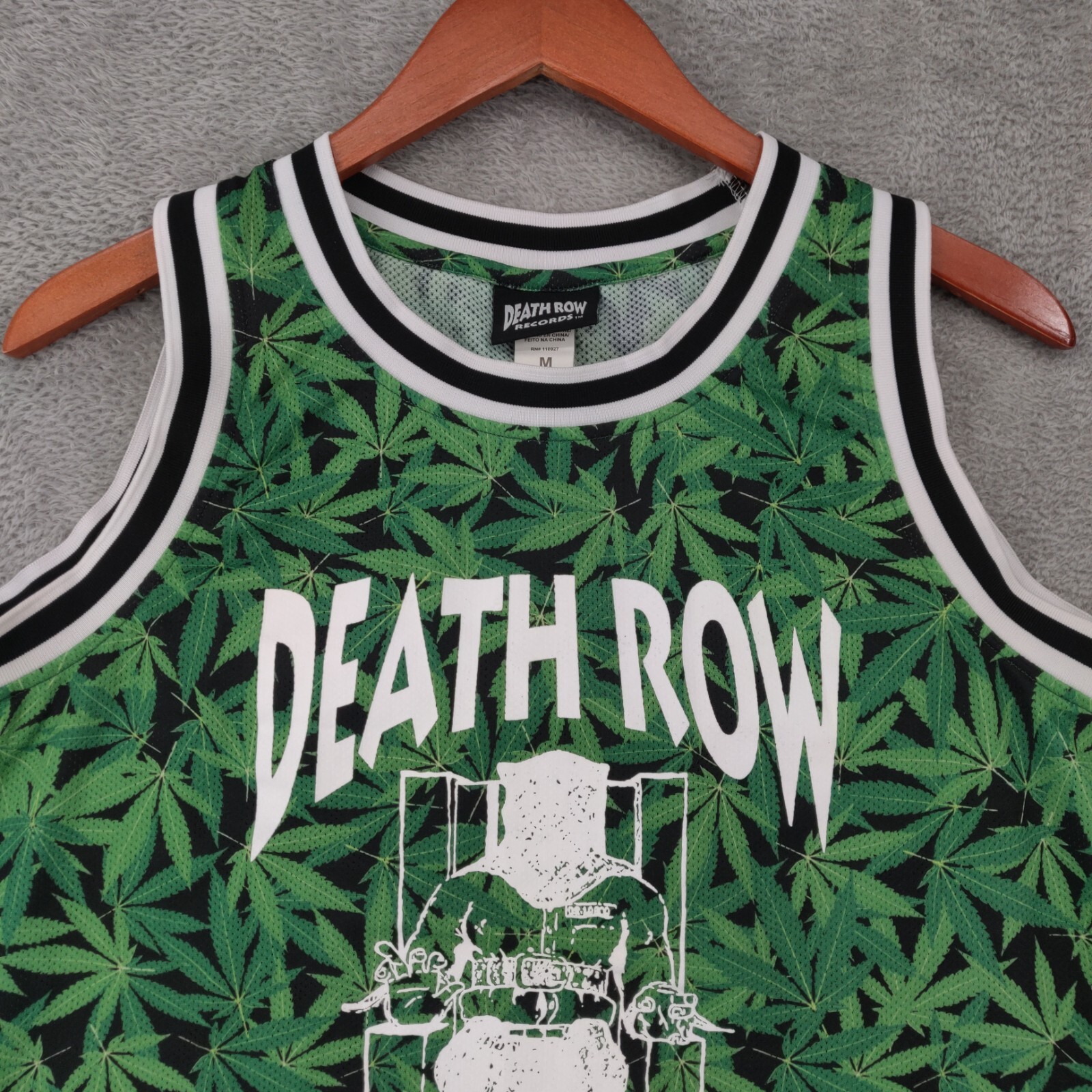 FILA Maglia basket Death Row Records uomo media M maglia verde hip hop