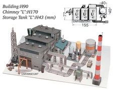 N Scale Greenmax 2144 Industrial Plant Factory Building Kit Structures Dioramas