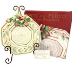 Fitz and Floyd Classics Christmas Winter Wonderland Octagonal Canape Plate Boxed