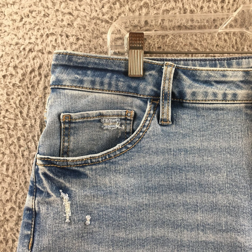 Ava & Viv Jeans Womens 18 Blue Stretch Distressed High Rise Skinny Zip Fly Denim - Image 3 of 4