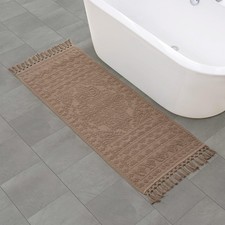 French Connection Nellore Bathroom Rugs Woven And Beaded Bathroom Mats Durable