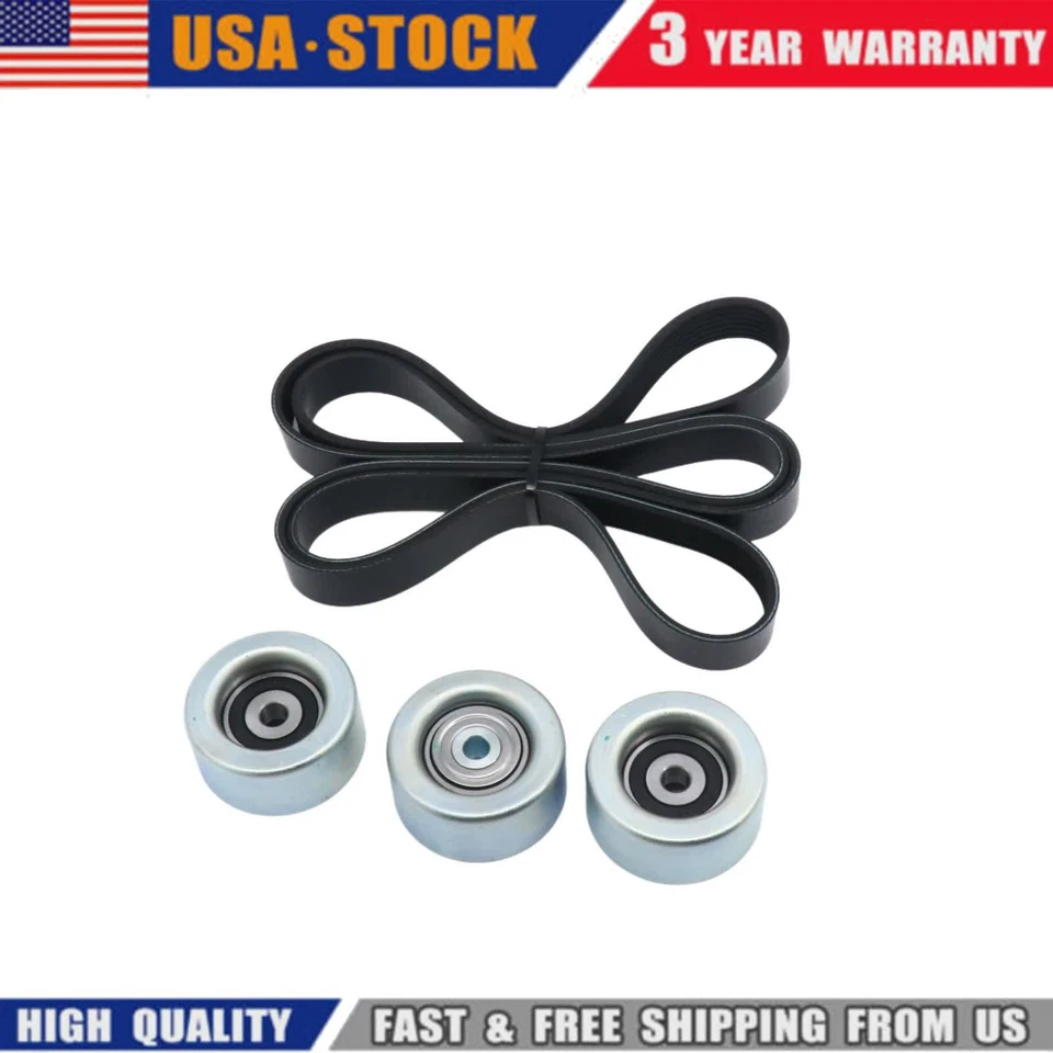 For Toyota 4Runner Tacoma Tundra  4.0L Serpentine Drive Belt & Idler Pulley Kit - Image 2 of 4