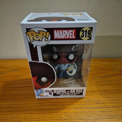 Funko POP Marvel Deadpool as Bob Ross 319 Vinyl Bobble Head Figure
