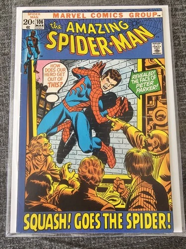 Marvel Comics Bronze Age Comic The Amazing Spider-Man #106 Squash! Goes the Spi…