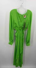 Pre-Owned Farm Rio Green Size Medium Maxi Long Sleeve Dress