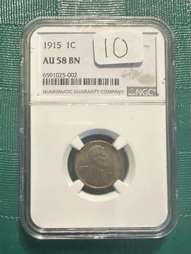 1915 - Lincoln Wheat Penny - NGC - AU58 BN