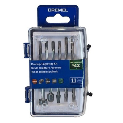 Dremel 11 PC Carving and Engraving Kit 729-01 Accessory Micro Kit & Storage Case