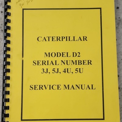 Caterpillar D2 Crawler Tractor Service Manual Serial Numbers 3J, 5J, 4U, 5U