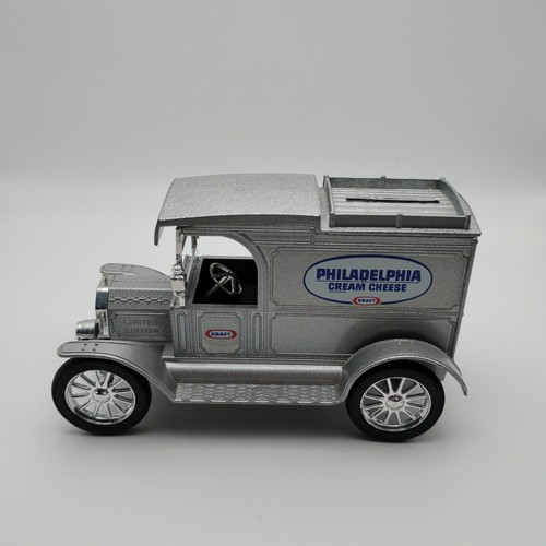 Ertl Philadelphia Cream Cheese Truck Bank 1913 Model T Van Delivery Truck Metal - Picture 2 of 8
