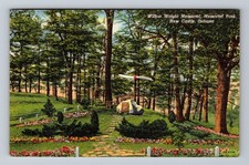 New Castle IN-Indiana Wilbur Wright Memorial In Memorial Park Vintage Postcard