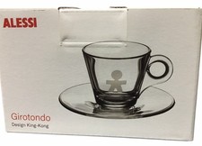Alessi Girotondo 4 Tazzine Caffè + 4 Piattini Vetro Miglior Prezzo