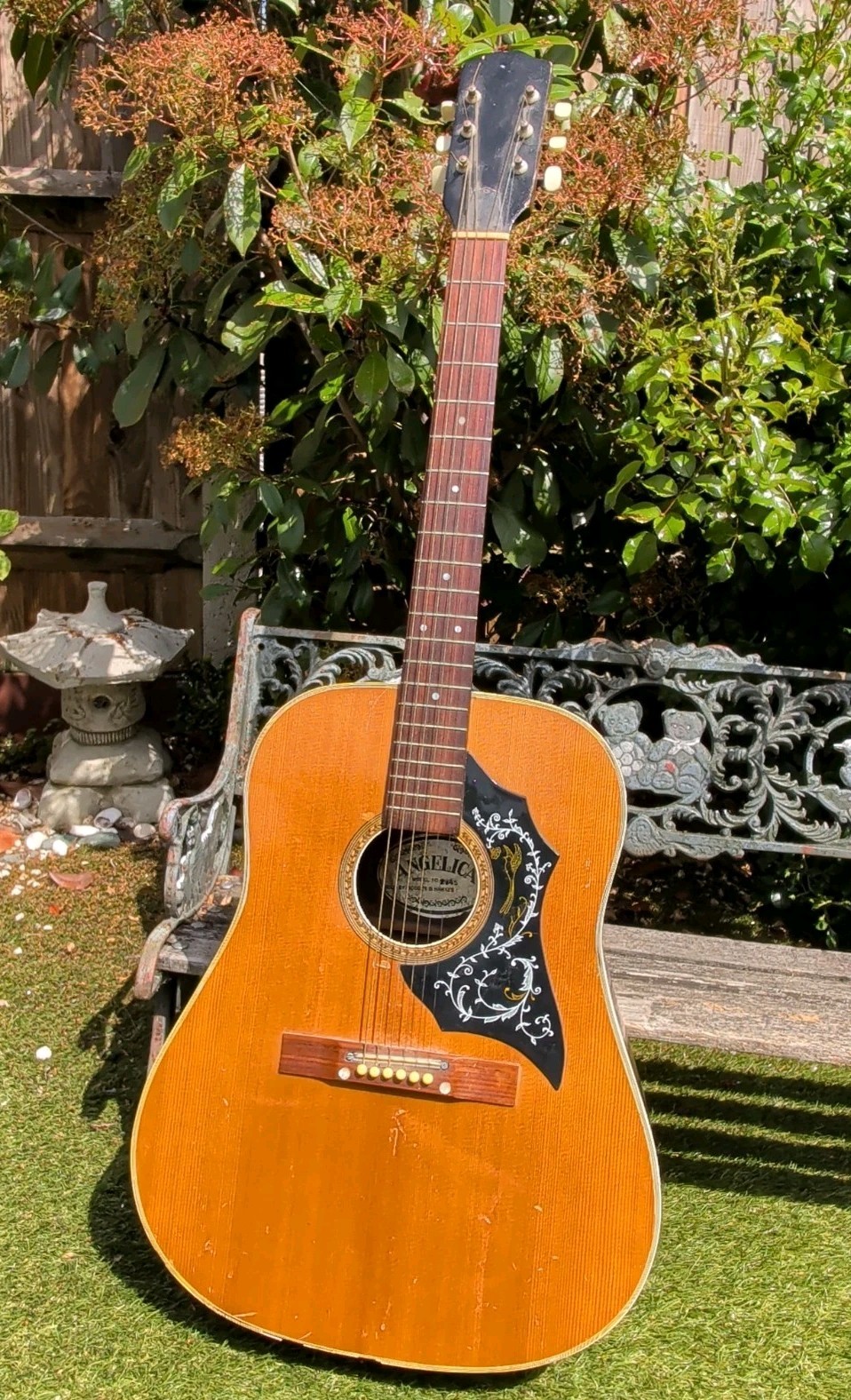 VINTAGE ANGELICA MODEL 2845 ACOUSTIC GUITAR BOOSEY & HAWKES JAPAN 1970s