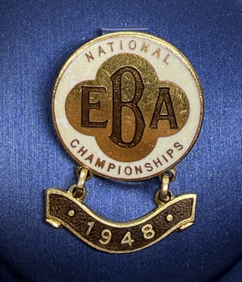 Vintage Pin Anstecker English Bowling Association National Championships 1948 Miller