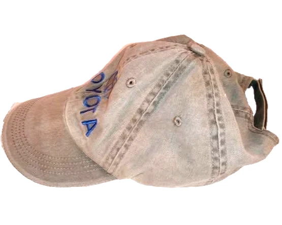 Gorra Toyota correa trasera caqui beige bordado logotipo algodón yunque para hombre Foto 2 de 4