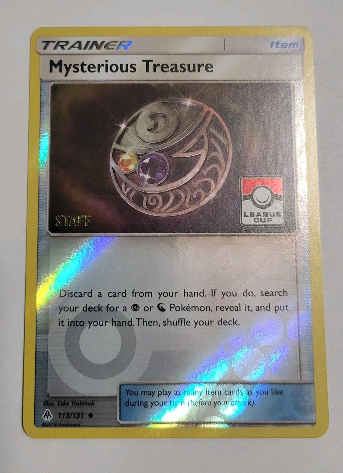 Mysterious Treasure Staff Promo 113/131 Pokemon League Forbidden Light Holo NM