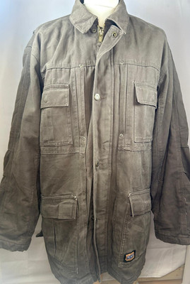 Big Smith Work Barn Field Chore Coat - Adult Size XL - Brown Fleece Lined