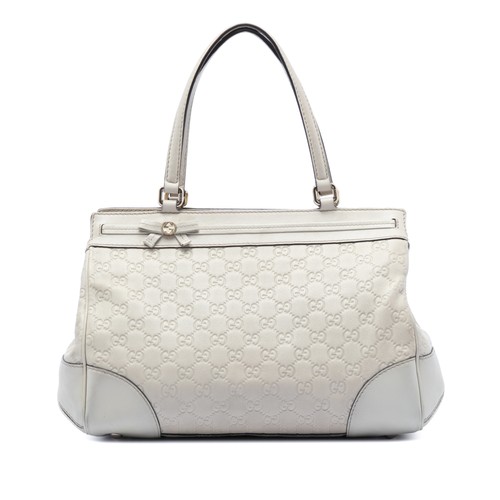 Gucci ssima Mayfair Tote Pre-Loved Off White
