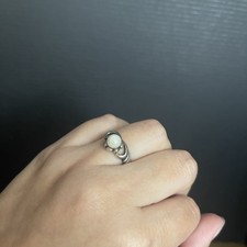 Sterling Silver Authentic Pearl Size 6 Ring Signed 925 Vintage