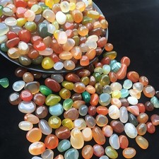 Guijarros de cristal de ágata natural de 100 g para decoración de pecera de acuario