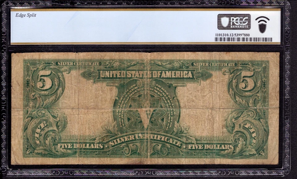 1899 $5 SILVER CERTIFICATE CHIEF NOTE FR.277 PARKER BURKE PCGS B FINE 12 NET - Image 2 of 4