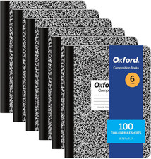 Composition Notebooks, College Ruled Paper, 9-3/4 X 7-1/2 Inches, 100 Sheets, Bl