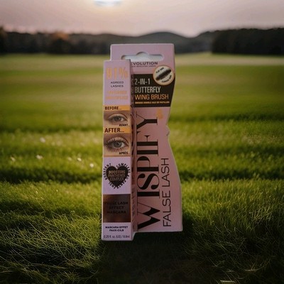 REVOLUTION 2-IN -1 BUTTERFLY WING BRUSH FALSE LASH EFFECT MASCARA  .