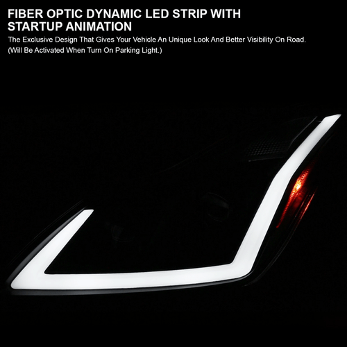 Fits Black 2008-2015 Infiniti G37 Q60 Coupe Projector Headlights LED Switchback - Picture 5 of 13