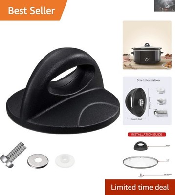 Sleek Black Pot Lid Replacement Knob - Universal Fit for Kitchen Essentials