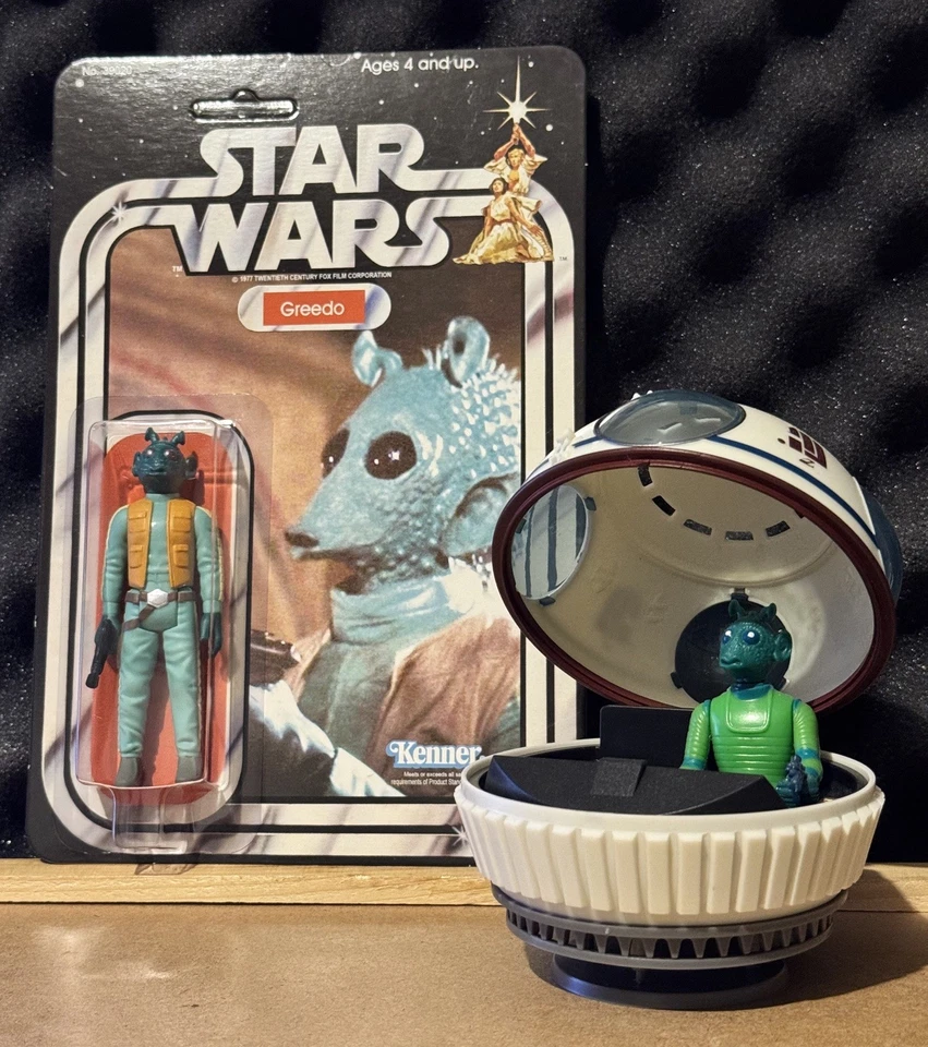Stan Solo Ubrikkian 9000 Landspeeder  + Greedo carded and loose - Image 2 of 4