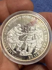 American & Russian Forces Meet @ Ebbe River WWII 1oz .999 Fine Silver Round