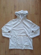 Varley White Hoodie with Gold Zip Pocket - Size S (Excellent Condition)