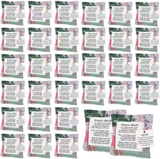 Mini Prayer Quilt Set - 32 Handmade Scripture Patches for Church Gifts