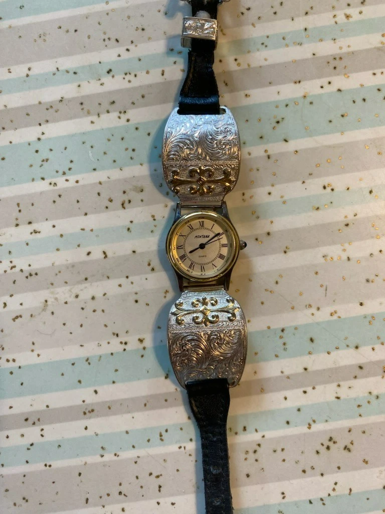 新品電池！ Montana シルバースミス クラシック ウェスタン 腕時計 Montana Silversmiths Wristwatches for sale - eBay