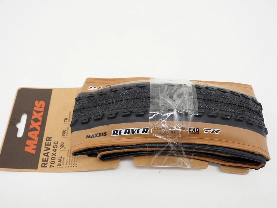 Neu! Maxxis Reaver 700x45c Tubeless Gravelbike Reifen braun EXO 120TPI