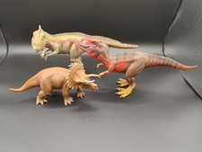 SCHLEICH DINOSAURS LOT OF 3 TYRANNOSAURUS GIGANOTOSAURUS TRICERATOPS