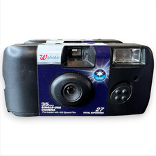 2 Walgreens WPhoto 35mm Single Use Disposable Cameras Flash 27 Exposures EXPIRED
