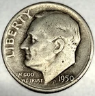 1950-D Roosevelt Dime - Circulated Condition - 90% Silver - US Coin - 2925
